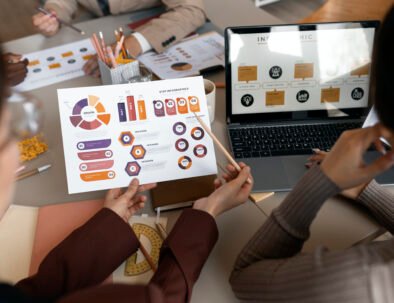 high-angle-people-working-with-laptop